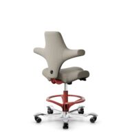 HÅG Capisco 8106 - Capture (Gabriel) - Laine / Polyamide - CPT5103 - Light beige - Blush Rose - 265 mm (hauteur d’assise 53–79 cm) - Roues dures pour sols souples thumbnail