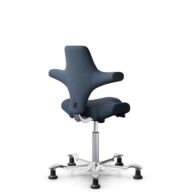 HÅG Capisco 8106 - Capture (Gabriel) - Laine / Polyamide - CPT6001 - Dark blue - Argent - 200 mm (hauteur d’assise 46–64 cm) - Patins thumbnail