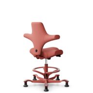 HÅG Capisco 8106 - Oceanic (Camira) - Recycled Polyester - OCI012 - Orange-red - Blush Rose - 200 mm (seat height 46-64cm) - Glides thumbnail