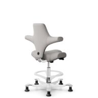 HÅG Capisco 8106 - Oceanic (Camira) - Recyceltes Polyesters - OCI014 - Light beige - Weiß - 200 mm (Sitzhöhe 46-64cm) - Bodengleiter thumbnail