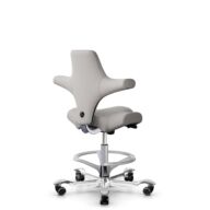 HÅG Capisco 8106 - Oceanic (Camira) - Recycled Polyester - OCI014 - Light beige - Silver - 265 mm (seat height 53-79cm) - Hard castors for soft floors thumbnail