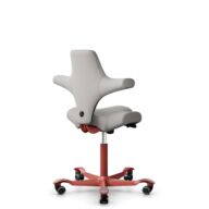HÅG Capisco 8106 - Oceanic (Camira) - Recycled Polyester - OCI014 - Light beige - Blush Rose - 265 mm (seat height 53-79cm) - Hard castors for soft floors thumbnail