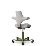 HÅG Capisco 8106 - Oceanic (Camira) - Poliéster reciclado - OCI014 - Light beige - Moss Grey - 200 mm (seat height 46-64cm) - Soft castors for hard floors thumbnail