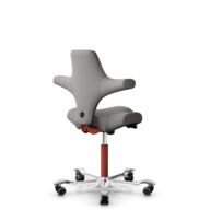 HÅG Capisco 8106 - Oceanic (Camira) - Polyester recyclé - OCI008 - Warm grey - Blush Rose - 150 mm (hauteur d’assise 40–55 cm) - Roues dures pour sols souples thumbnail