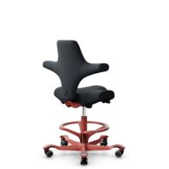 HÅG Capisco 8106 - Oceanic (Camira) - Poliester z recyklingu - OCI001 - Black - Blush Rose - 265 mm (seat height 53-79cm) - Hard castors for soft floors thumbnail