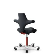 HÅG Capisco 8106 - Oceanic (Camira) - Polyester recyclé - OCI001 - Black - Blush Rose - 265 mm (hauteur d’assise 53–79 cm) - Roues souples pour sols durs thumbnail