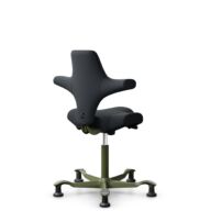 HÅG Capisco 8106 - Oceanic (Camira) - Recycled Polyester - OCI001 - Black - Moss Grey - 200 mm (seat height 46-64cm) - Glides thumbnail