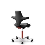 HÅG Capisco 8106 - Puxx 1 (Oniro) - Similicuir en polyuréthanes - PU215816 - Black - Blush Rose - 150 mm (hauteur d’assise 40–55 cm) - Roues souples pour sols durs thumbnail