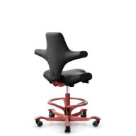 HÅG Capisco 8106 - Puxx 1 (Oniro) - Polyurethaan Kunstleer - PU215816 - Black - Framekleur - Blush Rose - Gasveer - 265 mm (Zithoogte 53-79cm) - Vloercontact - Zachte wielen t.b.v. harde vloeren - Voetenring - Ja, in framekleur - Voetster - Nee, voetst... thumbnail