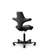 HÅG Capisco 8106 - Illusion 3.0 (Nevotex) - Polyurethane synthetic leather - ILU3110 - Black - Black - 200 mm (seat height 46-64cm) - Hard castors for soft floors thumbnail