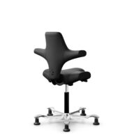 HÅG Capisco 8106 - Illusion 3.0 (Nevotex) - Polyurethane synthetic leather - ILU3110 - Black - Black - 265 mm (seat height 53-79cm) - Glides thumbnail