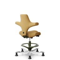 HÅG Capisco 8106 - Sirdal (GU) - Wool - SRD320 - Ochre - Moss Grey - 265 mm (seat height 53-79cm) - Glides thumbnail