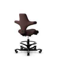HÅG Capisco 8106 - Sirdal (GU) - Laine - SRD480 - Chestnut - Noir - 200 mm (hauteur d’assise 46–64 cm) - Roues souples pour sols durs thumbnail