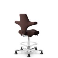 HÅG Capisco 8106 - Sirdal (GU) - Wool - SRD480 - Chestnut - White - 265 mm (seat height 53-79cm) - Glides thumbnail
