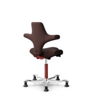 HÅG Capisco 8106 - Sirdal (GU) - Wool - SRD480 - Chestnut - Blush Rose - 150mm (seat height 40–55cm) - Glides thumbnail