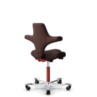 HÅG Capisco 8106 - Sirdal (GU) - Laine - SRD480 - Chestnut - Blush Rose - 200 mm (hauteur d’assise 46–64 cm) - Roues souples pour sols durs thumbnail