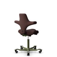 HÅG Capisco 8106 - Sirdal (GU) - Laine - SRD480 - Chestnut - Moss Grey - 150 mm (hauteur d’assise 40–55 cm) - Roues dures pour sols souples thumbnail