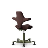 HÅG Capisco 8106 - Sirdal (GU) - Wool - SRD480 - Chestnut - Moss Grey - 265 mm (seat height 53-79cm) - Glides thumbnail