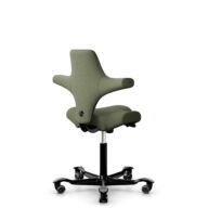 HÅG Capisco 8106 - Sirdal (GU) - Laine - SRD960 - Green - Noir - 200 mm (hauteur d’assise 46–64 cm) - Roues souples pour sols durs thumbnail