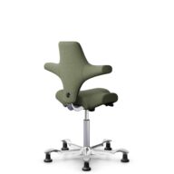 HÅG Capisco 8106 - Sirdal (GU) - Laine - SRD960 - Green - Argent - 200 mm (hauteur d’assise 46–64 cm) - Patins thumbnail