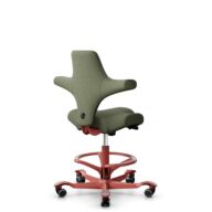 HÅG Capisco 8106 - Sirdal (GU) - Laine - SRD960 - Green - Blush Rose - 200 mm (hauteur d’assise 46–64 cm) - Roues souples pour sols durs thumbnail