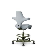 HÅG Capisco 8106 - Sirdal (GU) - Wool - SRD120 Light grey - Moss Grey - 200 mm (seat height 46-64cm) - Glides thumbnail