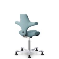 HÅG Capisco 8106 - Sirdal (GU) - Laine - SRD730 Blue - Argent - 200 mm (hauteur d’assise 46–64 cm) - Patins thumbnail