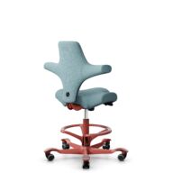 HÅG Capisco 8106 - Sirdal (GU) - Wool - SRD730 Blue - Blush Rose - 200 mm (seat height 46-64cm) - Soft castors for hard floors thumbnail