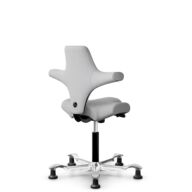 HÅG Capisco 8106 - Steelcut Trio 3 (Kvadrat) - Wool / Polyamide - STT133 - Light grey - Black - 265 mm (seat height 53-79cm) - Glides thumbnail