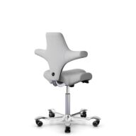 HÅG Capisco 8106 - Steelcut Trio 3 (Kvadrat) - Laine / Polyamide - STT133 - Argent - 150 mm (hauteur d’assise 40–55 cm) - Roues dures pour sols souples thumbnail