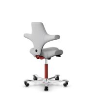 HÅG Capisco 8106 - Steelcut Trio 3 (Kvadrat) - Lana / Poliamida - STT133 - Light grey - Blush Rose - 150mm (seat height 40–55cm) - Hard castors for soft floors thumbnail