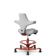 HÅG Capisco 8106 - Steelcut Trio 3 (Kvadrat) - Wool / Polyamide - STT133 - Light grey - Blush Rose - 265 mm (seat height 53-79cm) - Glides thumbnail