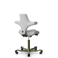 HÅG Capisco 8106 - Steelcut Trio 3 (Kvadrat) - Laine / Polyamide - STT133 - Moss Grey - 200 mm (hauteur d’assise 46–64 cm) - Roues souples pour sols durs thumbnail