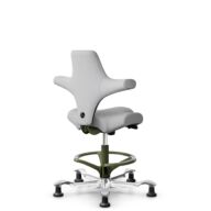 HÅG Capisco 8106 - Steelcut Trio 3 (Kvadrat) - Laine / Polyamide - STT133 - Light grey - Moss Grey - 265 mm (hauteur d’assise 53–79 cm) - Patins thumbnail