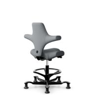 HÅG Capisco 8106 - Steelcut Trio 3 (Kvadrat) - Laine / Polyamide - STT153 - Noir - 265 mm (hauteur d’assise 53–79 cm) - Patins thumbnail