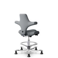 HÅG Capisco 8106 - Steelcut Trio 3 (Kvadrat) - Wolle / Polyamid - STT153 - Grey - Silber - 265 mm (Sitzhöhe 53-79cm) - Bodengleiter thumbnail