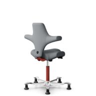HÅG Capisco 8106 - Steelcut Trio 3 (Kvadrat) - Lana / Poliamida - STT153 - Grey - Blush Rose - 265 mm (seat height 53-79cm) - Glides thumbnail