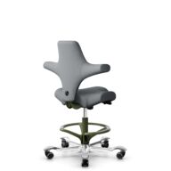 HÅG Capisco 8106 - Steelcut Trio 3 (Kvadrat) - Wool / Polyamide - STT153 - Grey - Moss Grey - 200 mm (seat height 46-64cm) - Soft castors for hard floors thumbnail