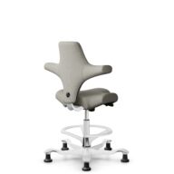 HÅG Capisco 8106 - Steelcut Trio 3 (Kvadrat) - Wool / Polyamide - STT253 - Beige-grey - White - 265 mm (seat height 53-79cm) - Glides thumbnail