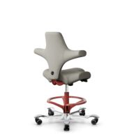 HÅG Capisco 8106 - Steelcut Trio 3 (Kvadrat) - Wol / Polyamide - STT253 - Beige-grey - Framekleur - Blush Rose - Gasveer - 265 mm (Zithoogte 53-79cm) - Vloercontact - Zachte wielen t.b.v. harde vloeren - Voetenring - Ja, in framekleur - Voetster - Ja, ... thumbnail