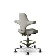 HÅG Capisco 8106 - Steelcut Trio 3 (Kvadrat) - Wolle / Polyamid - STT253 - Beige-grey - Moss Grey - 200 mm (Sitzhöhe 46-64cm) - Bodengleiter thumbnail