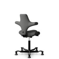HÅG Capisco 8106 - Steelcut Trio 3 (Kvadrat) - Laine / Polyamide - STT383 - Charcoal - Noir - 265 mm (hauteur d’assise 53–79 cm) - Patins thumbnail