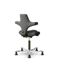 HÅG Capisco 8106 - Steelcut Trio 3 (Kvadrat) - Wełna / Poliamid - STT383 - Charcoal - Moss Grey - 150mm (seat height 40–55cm) - Glides thumbnail