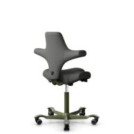 HÅG Capisco 8106 - Steelcut Trio 3 (Kvadrat) - Wool / Polyamide - STT383 - Charcoal - Moss Grey - 265 mm (seat height 53-79cm) - Soft castors for hard floors thumbnail