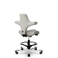HÅG Capisco 8106 - Steelcut Trio 3 (Kvadrat) - Wol / Polyamide - STT213 - Light beige - Zwart - 265 mm (Zithoogte 53-79cm) - Zachte wielen t.b.v. harde vloeren thumbnail