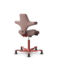HÅG Capisco 8106 - Steelcut Trio 3 (Kvadrat) - Wool / Polyamide - STT645 - Dusty red - Blush Rose - 265 mm (seat height 53-79cm) - Glides thumbnail