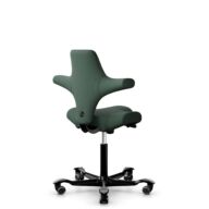 HÅG Capisco 8106 - Steelcut Trio 3 (Kvadrat) - Lana / Poliamida - STT966 Brown grey - Black - 200 mm (seat height 46-64cm) - Soft castors for hard floors thumbnail