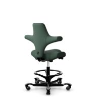 HÅG Capisco 8106 - Steelcut Trio 3 (Kvadrat) - Lana / Poliamida - STT966 Brown grey - Black - 265 mm (seat height 53-79cm) - Soft castors for hard floors thumbnail