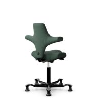 HÅG Capisco 8106 - Steelcut Trio 3 (Kvadrat) - Lana / Poliamida - STT966 Brown grey - Black - 265 mm (seat height 53-79cm) - Glides thumbnail