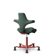 HÅG Capisco 8106 - Steelcut Trio 3 (Kvadrat) - Lana / Poliamida - STT966 Brown grey - Blush Rose - 150mm (seat height 40–55cm) - Glides thumbnail